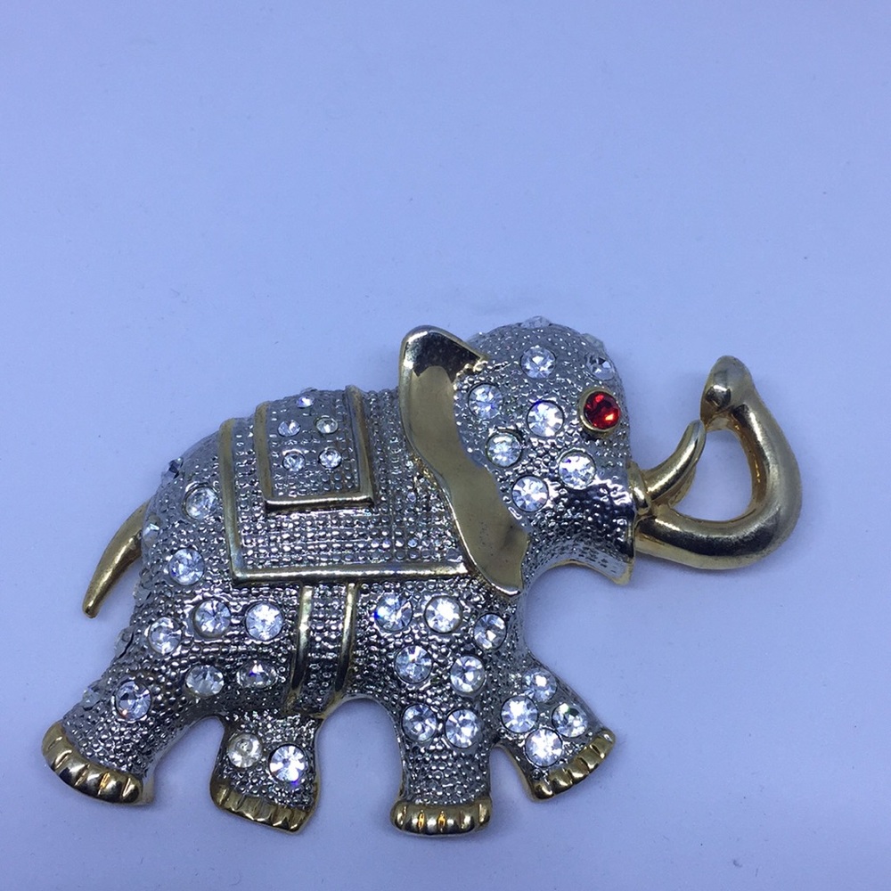 Ladies Absolutely Sensational Gold Elephant - Picture 2 of 4